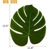 Hopeak Artificial Palm Leaves 24 Pieces Large Palm Leaves for Hawaiian Luau Party Jungle Beach Theme Party Birthday Table and Wall Decorations