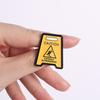 Funny Warning Sign Enamel Pin Stop Sign Caution Catwalk In Progress Stop Symbol Brooch Lapel Badge Jewelry Gift for Kids Friends