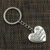 Fashion Keychain 28x30mm Heart Mother Daughter Friends Forever   Pendants DIY Men Jewelry Car Key Chain Ring For Gift