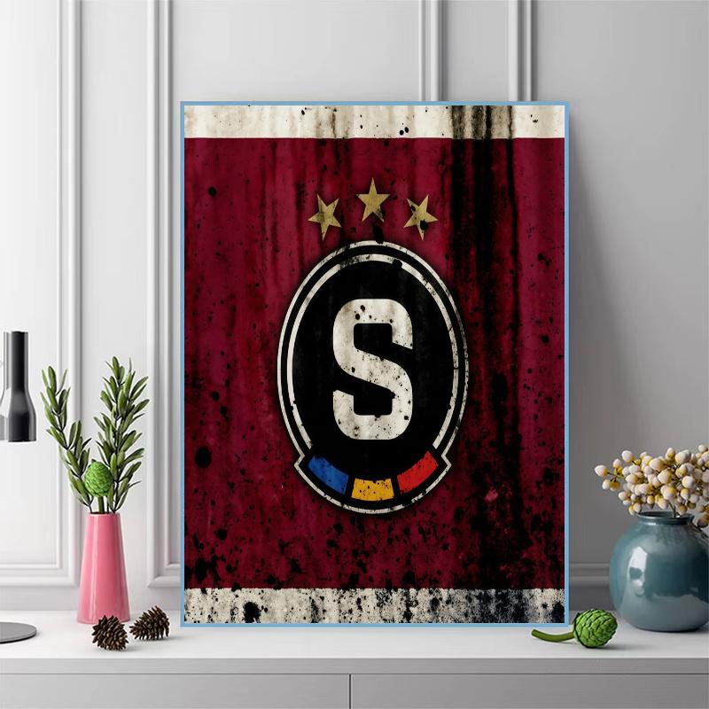 AC Sparta Praha 100% Round Full Drill 5D DIY Diamond Painting Embroidery Cross Stitch Rhinestone Décor