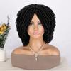 Synthetic Curly Braided Wigs for Women Locs Crochet Twist Hair Short Afro Wig Ladies Dreadlock Wig Ombre Auburn Daily