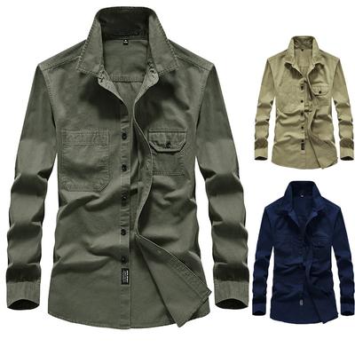 Chemises à manches longues en coton, vêtements tactiques pour hommes à séchage rapide, chemises de grande taille pour Camping en plein air, nouvelle collection