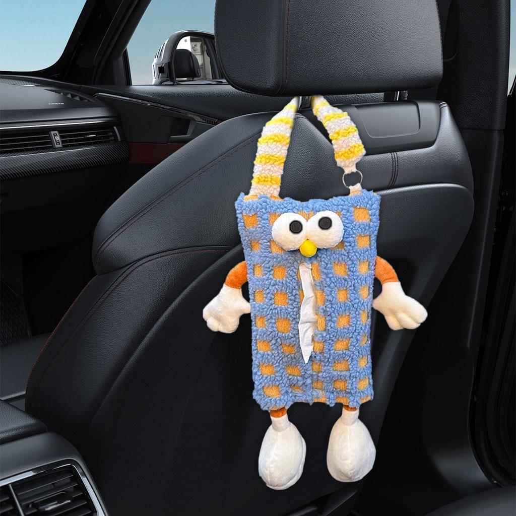 Car Trash Can And Tissue Box Combo, In-car Storage Bucket, Hanging Umbrella Storage, Cartoon And Quirky