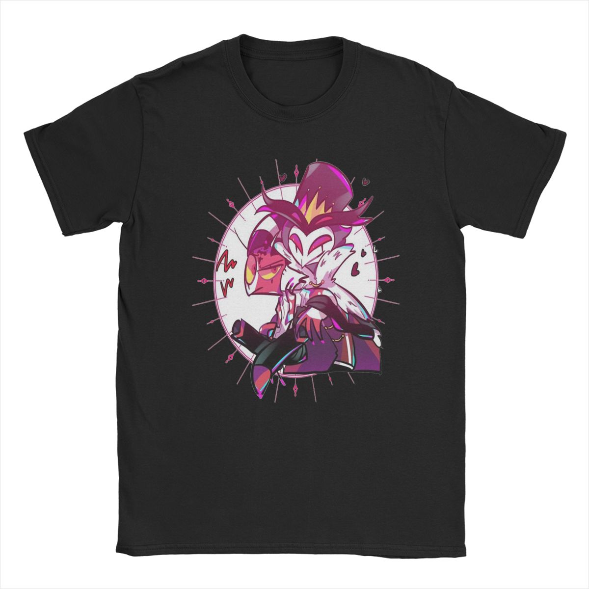 

Stolas Helluva-Boss Cartoon Men T Shirts Creative Tees Short Sleeve Crewneck T-Shirts 100% Cotton Gift Idea Tops 5XL різнокольоровий