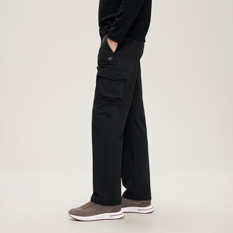 Giovanni Valentino Men's Utility Style Straight-Leg Casual Trousers