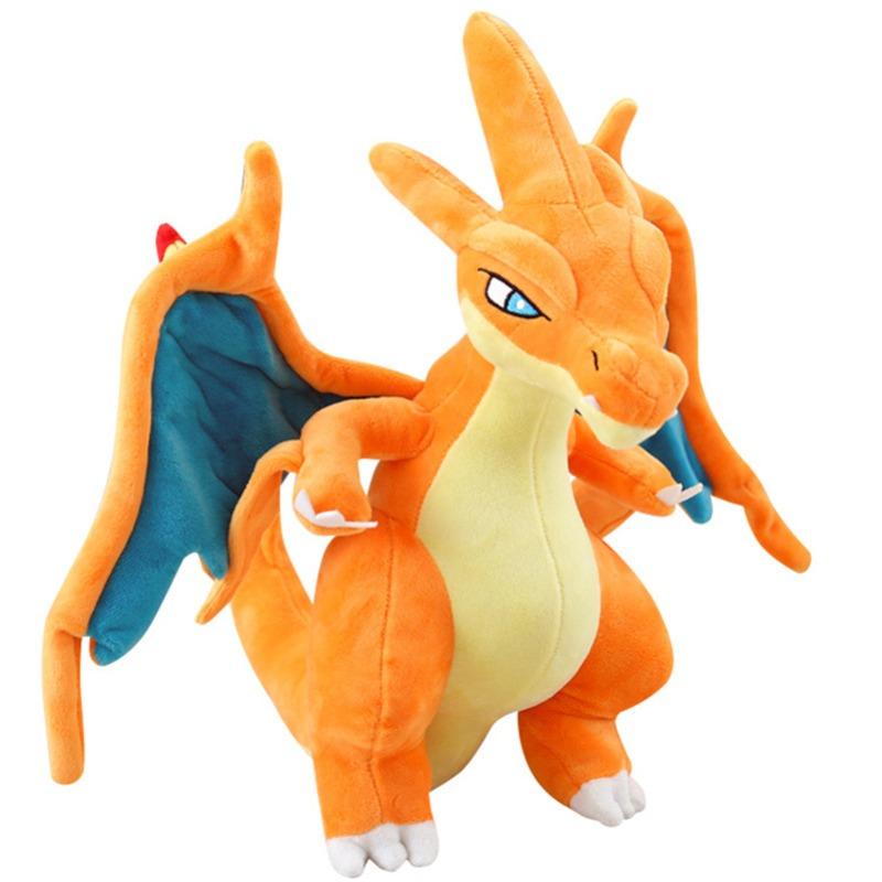 Pokémon Mega Glurman X Plüschtier Orange Drachenpuppe Weiche Cartoon-Figur Sammlerstück Geschenk Geeignet für Kinder und Erwachsene Spielefans Heimdekoration