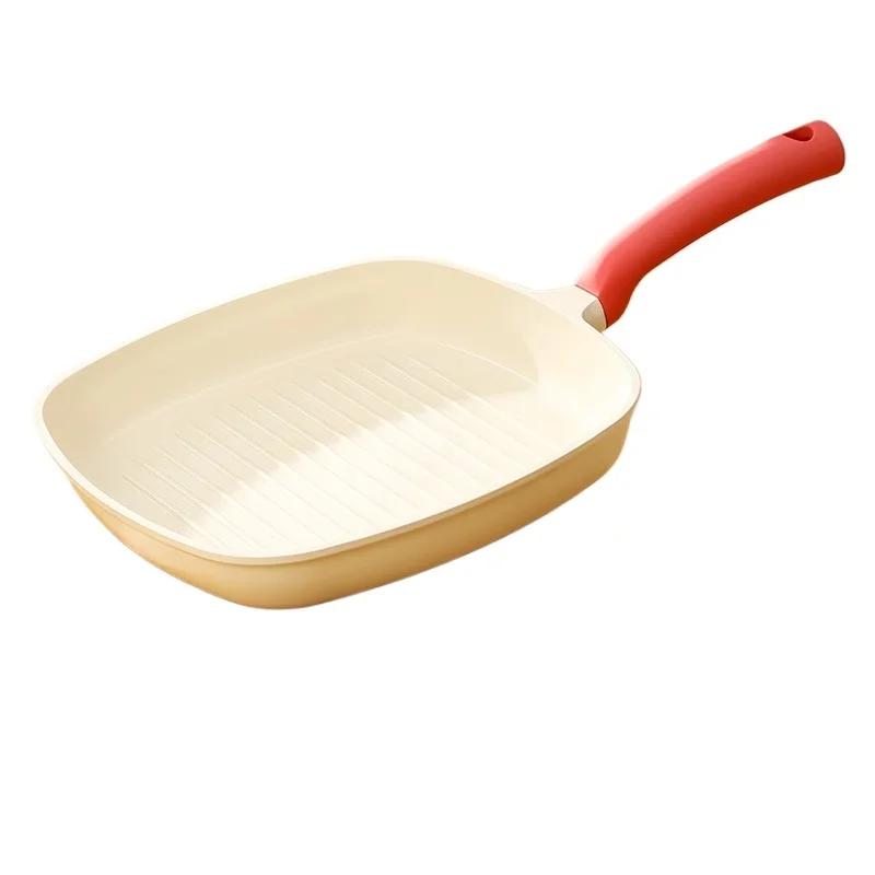 DONNOR Frying Pan Steak Omelet Pan Fried Meat Fish Breakfast Ceramic pot Anti Scald Handle Non-stick Pan For Induction Gas Stove