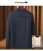 Woodpecker Men's Winter Velvet-Lined Cotton Jacket for Middle-Aged and Elderly