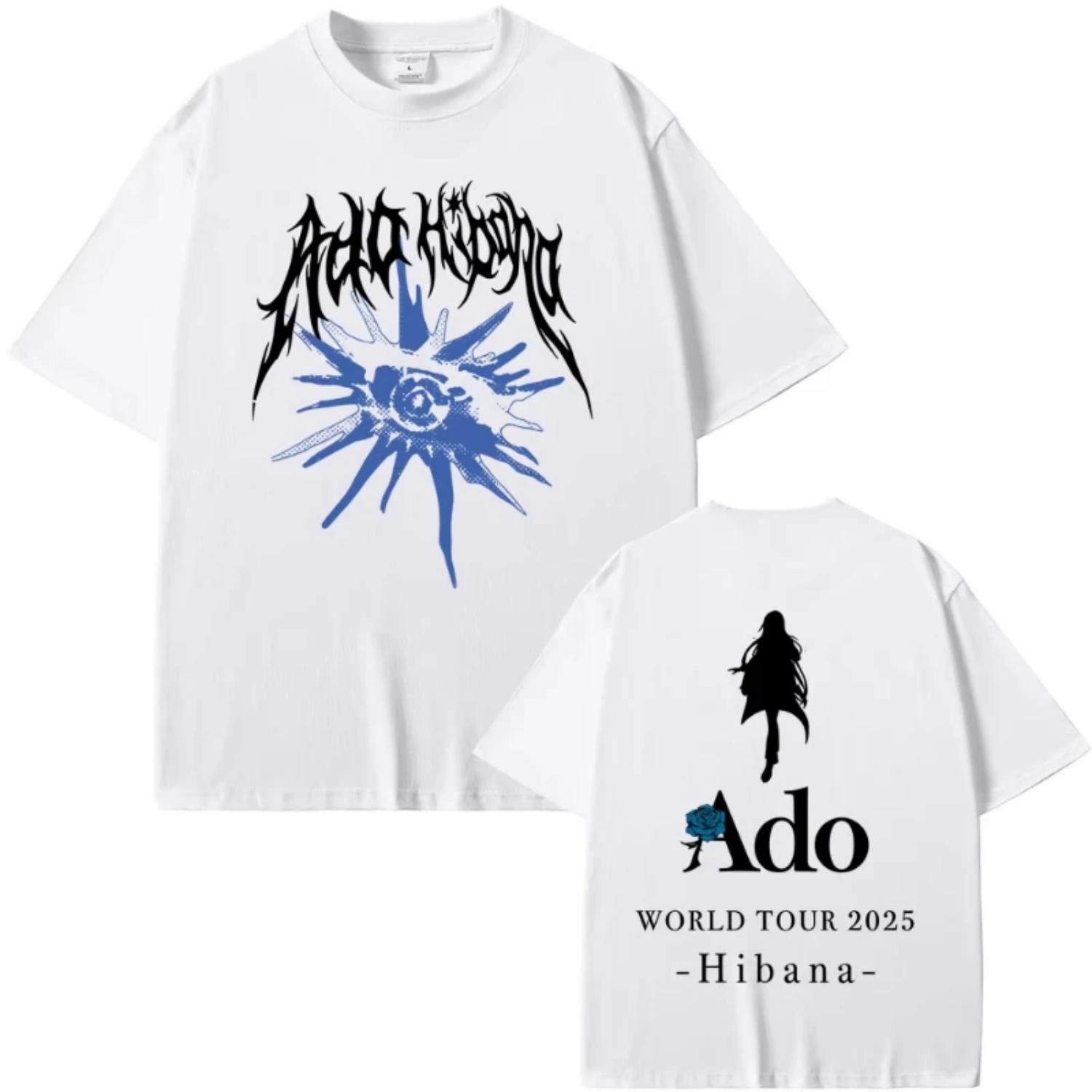 Ado World Tour 2025 Hibana T-shirt Summer Men Women Fashion Japanese Style Tshirt Unisex Casual  Cotton Short Sleeve T Shirt S