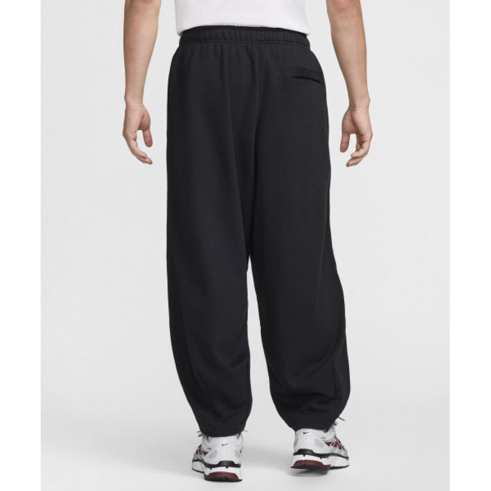 Nike Club Fleece Übergroße French Terry Hose M Schwarz Weiß Hj1823 010