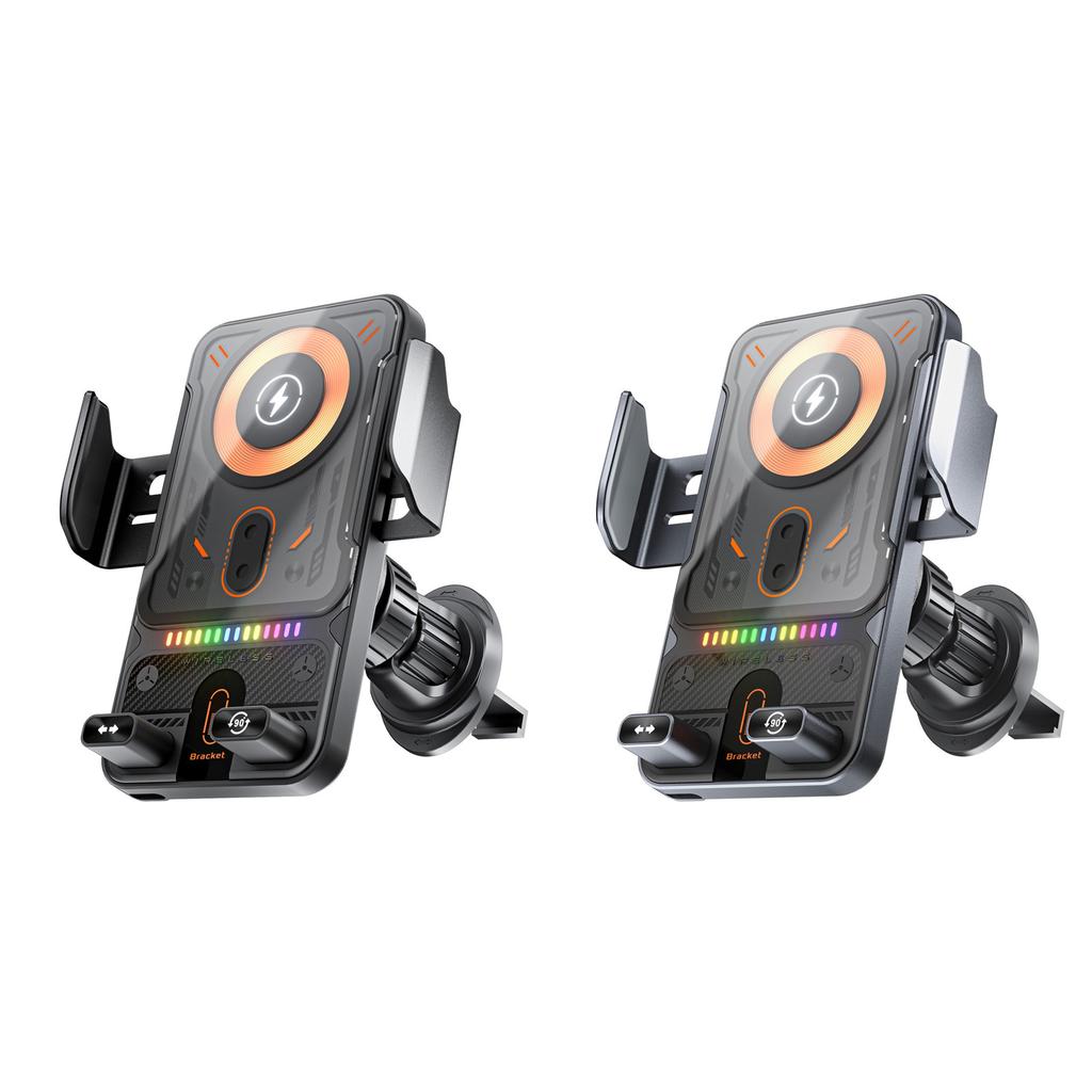 Wireless Car Chargers, Auto Clamping Car Mount 15W Fast Charging Air Vent Car Phone Mount for Most Smartphone