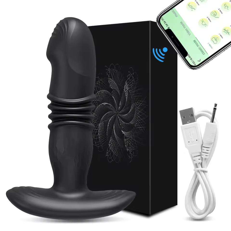 Thrusting Dildo Anal Vibrator Butt Plug Wireless Remote Prostate Massager Ass Adult Goods Sex Toys for men Women Buttplug