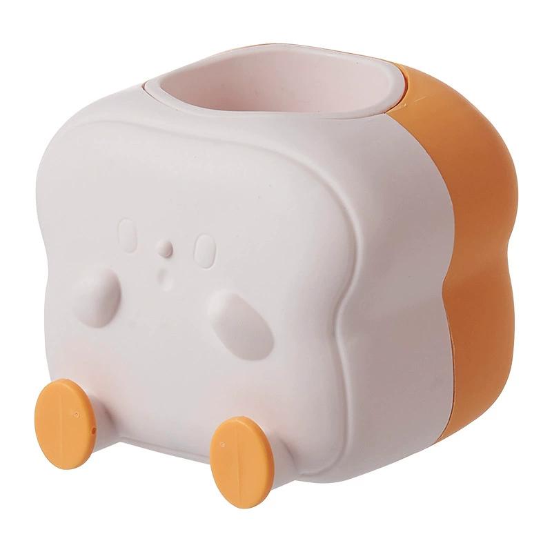 

Mini Toast Pen Holder Multifunctional Storage Rack Toothbrush Holder Desktop Rack Table Home Decoration Student Gift