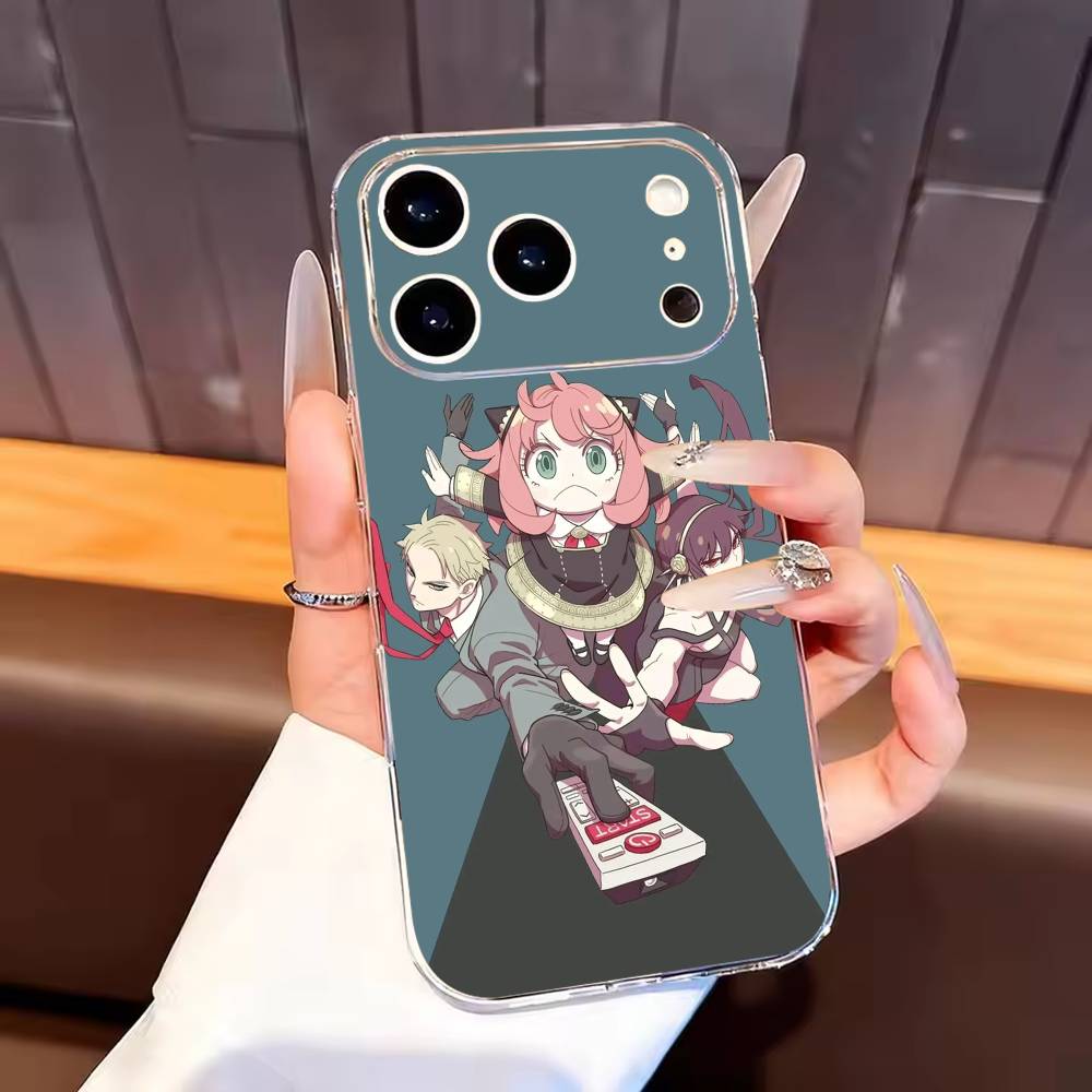 Spy x F-Family Phone Case For iPhone17,16,15,14,13,12,11 Plus,Pro Max Soft Transparent Cover