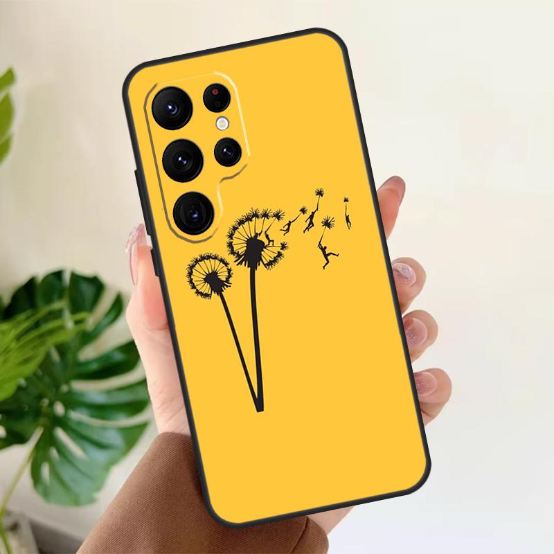Dandelion Soft Case For Samsung Galaxy S21 S22 S23 S24 S25 Ultra S9 S10 Plus S20 FE S24 FE Phone Cover