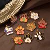 Cute Cartoon Dog Paw Pendant - Drip Oil Necklace, Bracelet, Keychain Ornaments for Women