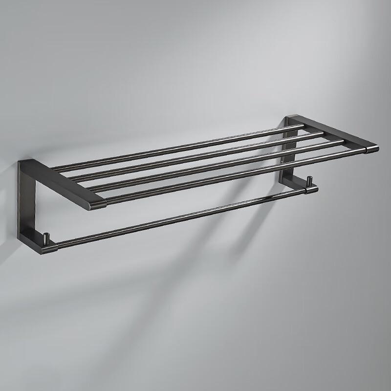 Gunmetal Grey All-Copper Bathroom Towel Rack