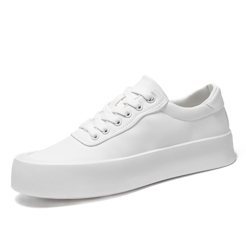 

2024 Новинка для мужчин Прогулочная обувь Дизайнерские кроссовки Мужские удобные универсальные удобные туфли для скейтбординга Повседневная обувь из кожи ручной работы 44 белый