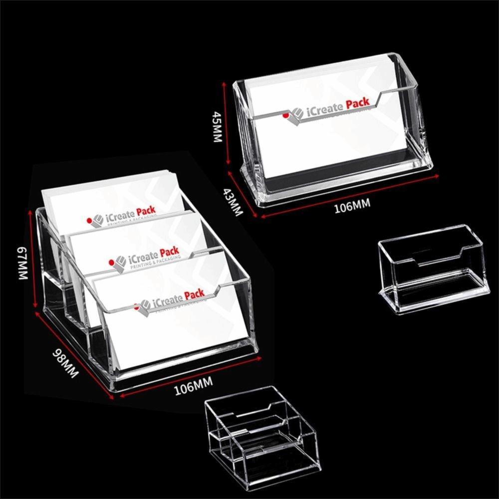 New Plastic Card Box Display Stand Storage Card Storage Box Transparent Sticky Note Holder Desktop Organization