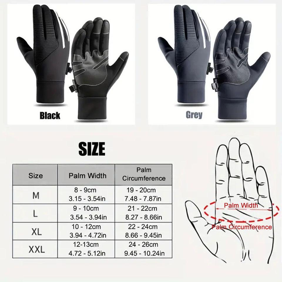 Loogdeel Winter Thermal Gloves for Driving Riding Running Bike Cycling Fleece Touchscreen Warm Anti-Slip