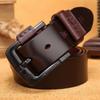 Belt Men's Genuine Leather Belt Men's Belt Pin Buckle