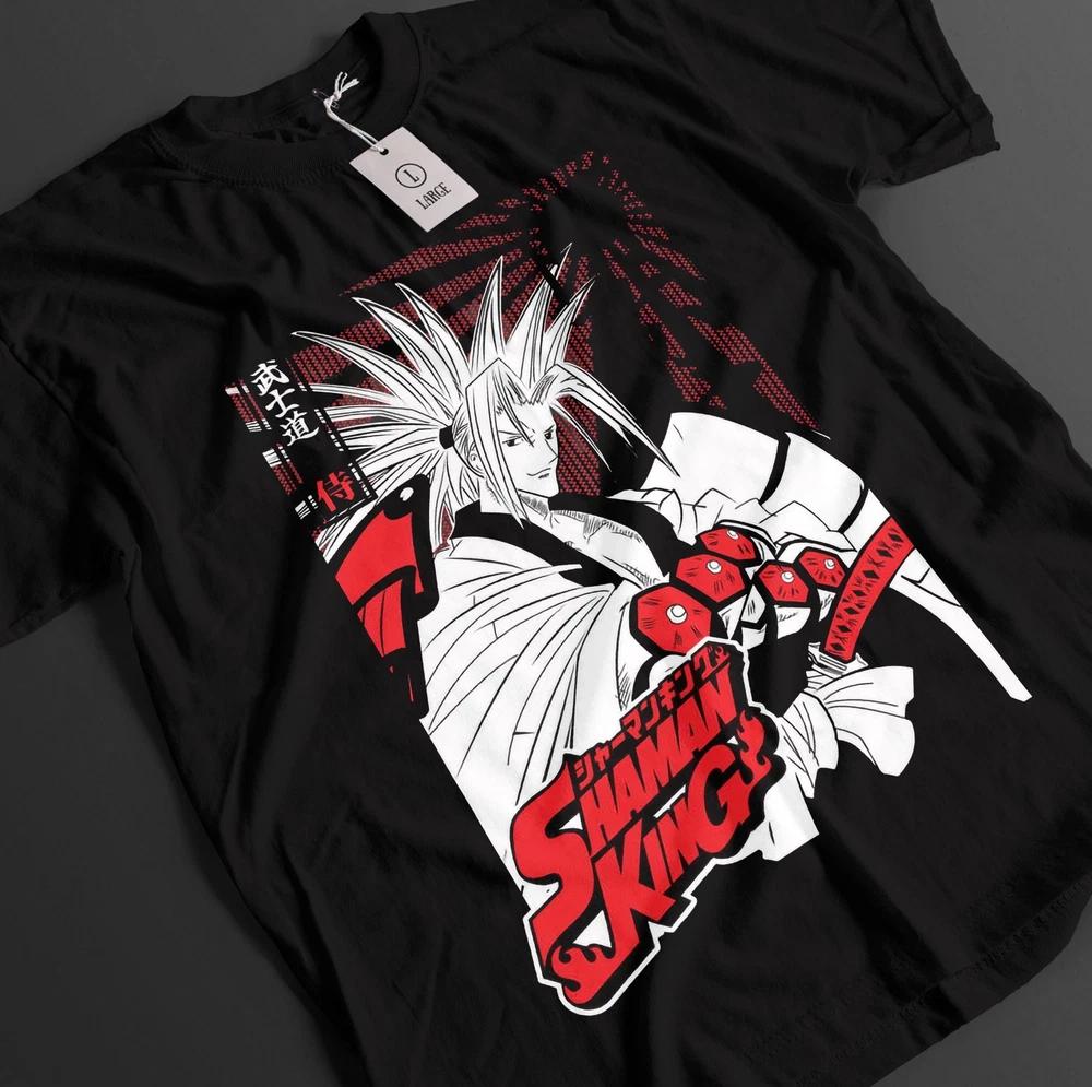 ShaUnisex King Shirt Yoh Asakura Tshirt Anna TShirt Hao Top Ren Horohoro Anime Tee S