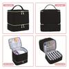Double Quilted Nail Polish Organizer Portable Nail Polish Storage Bag Gel Nail Polish Carrying Case Nail Kit Supplies Organizer