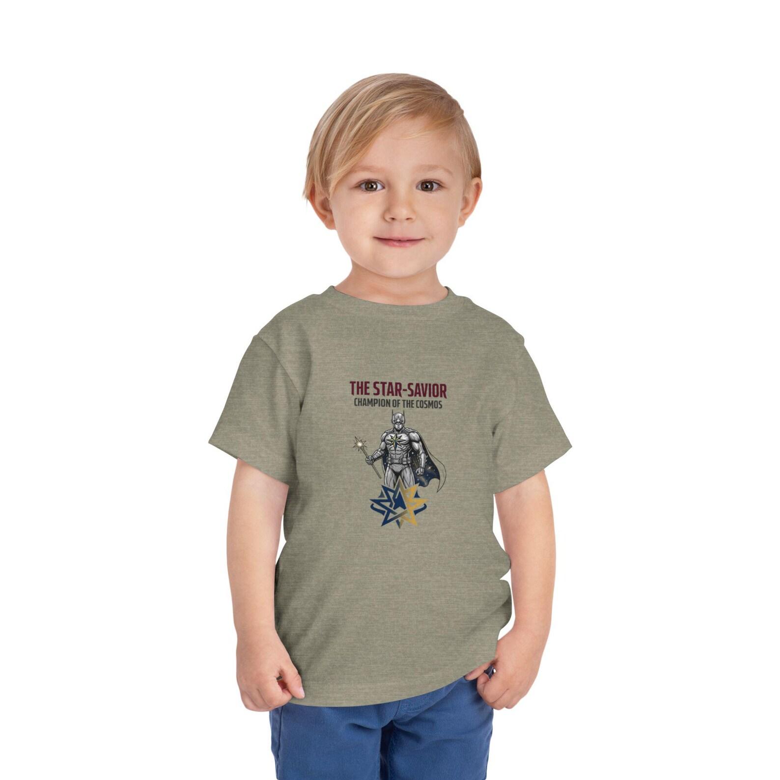 Kids Superhero T-Shirt | Star Savior Champion of the Cosmos Unisex Tee | Space Hero Graphic 110
