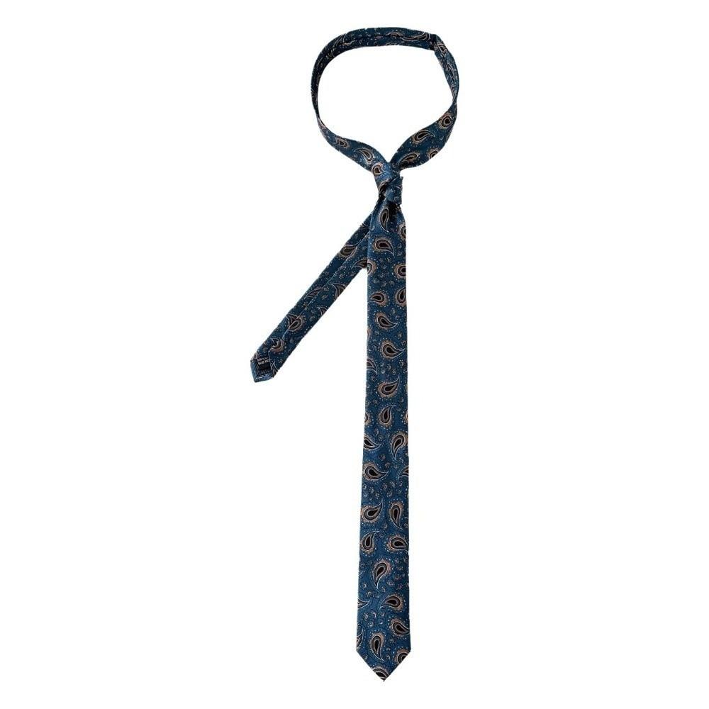 Casual Long Cashew Print Tie Soft Belt Narrow Tie Adjustable Hand Tied Men Necktie Unisex