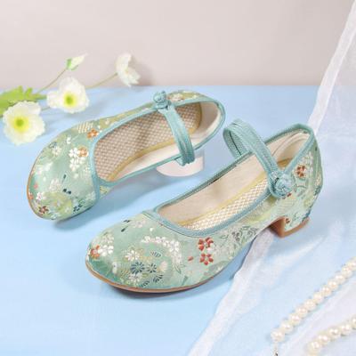 2022 İlkbahar/Yaz Kadın İşlemeli Orta Topuklu Hanfu Qipao Ayakkabıları