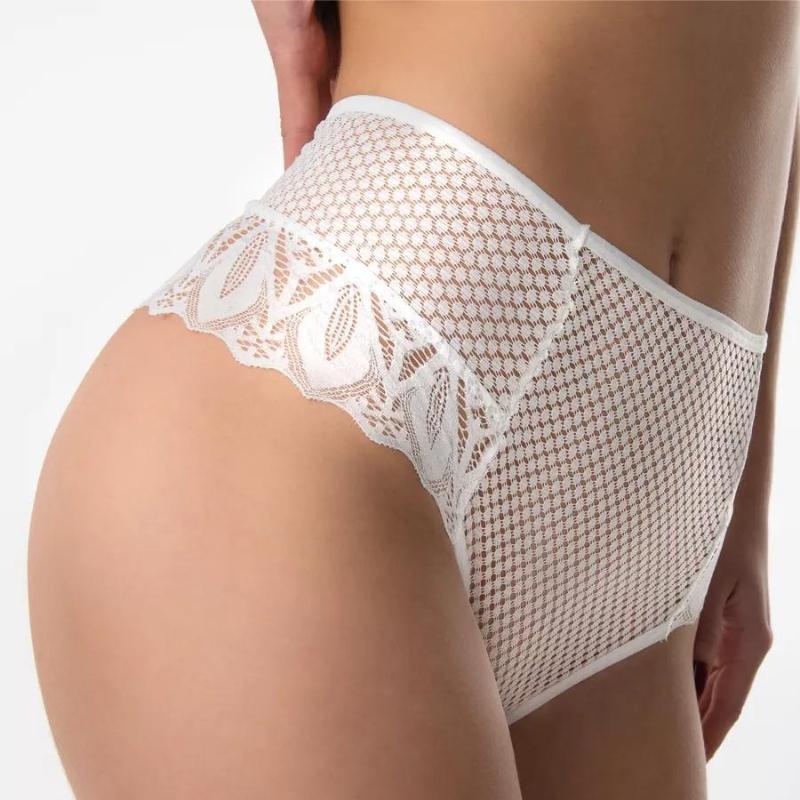 Sexy Hollow Bindings Women Panties High Waist Butt Lift Briefs Underwear Mesh Breathable Underpants Plus Size Intimates Lingerie