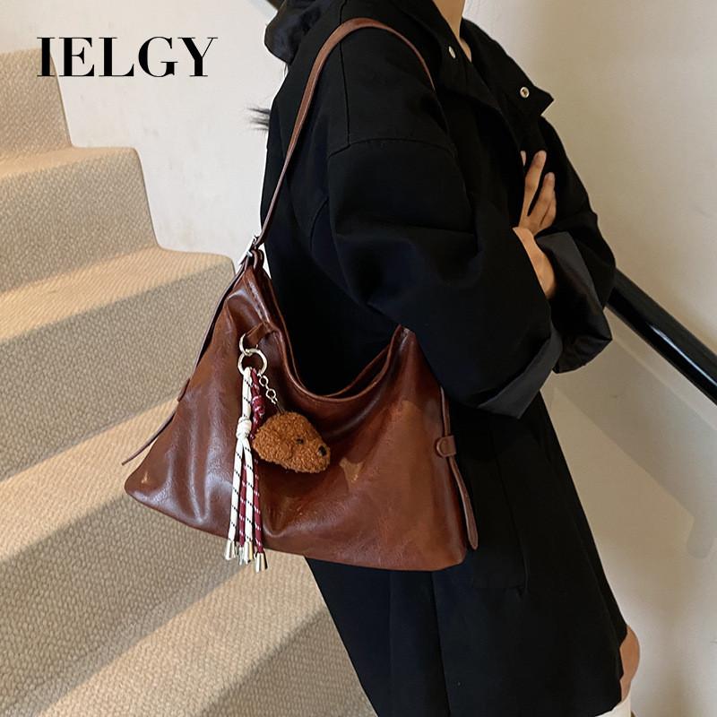 IELGY Work Commuter Large Capacity Tote Bag Retro Fashion Casual Underarm Bag Commuter Shoulder Bag