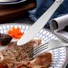 Stainless Steel Cutlery Set Stone Textured Handle Steak Knife Fork and Coffee Spoon High-end Suitable for Restaurants and Hotels