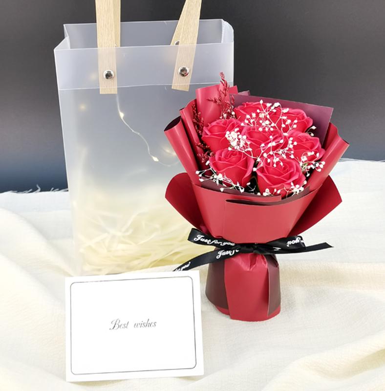 Mini Bouquet Seifenblumen: Konservierte Rosen für Abschlussfeiern, Dekorationen & Gastgeschenke