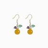 Cute Orange Shaped Dangle Earrings Handmade Flower Leaf Decor Bead For Women Daily Wear Party Dating Gifts