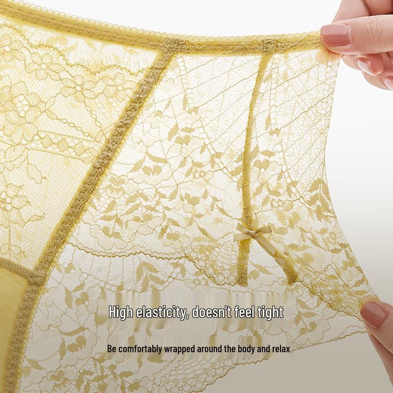 Maniform Lightweight Lace Mid-Low Waist Briefs