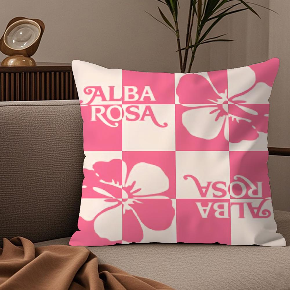 Fashion AALBA RROSA Pillow Case Silky Elegant Comfort Sofa Bed Invisible Zipper