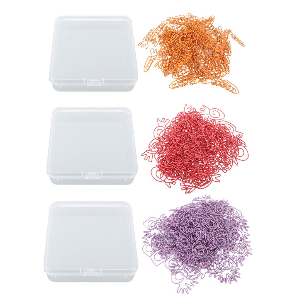 100Pcs Carrot Paper Clips Carrot Shape Strong Metal Anti Slip Rustproof Cute Paper Clips for Documen