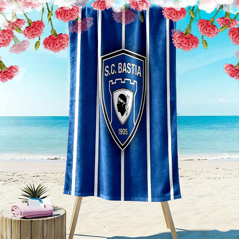 Bastia Spirit Print Beach Towel, Large Soft Quick Dry Towel for Beach Camping Swimming