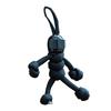 Braided Rope Keyring Skeleton Soldier Backpack Pendant Keychain with Helmet Design Portable Lightweight Keyring