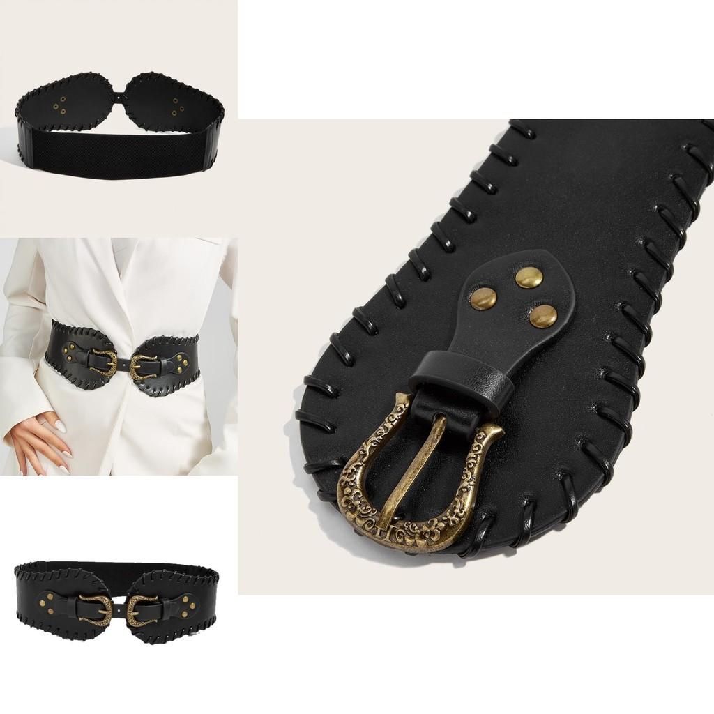 Modern Designer Metal Waist Belt For Women With Double Antique Copper Buckle For Fashion