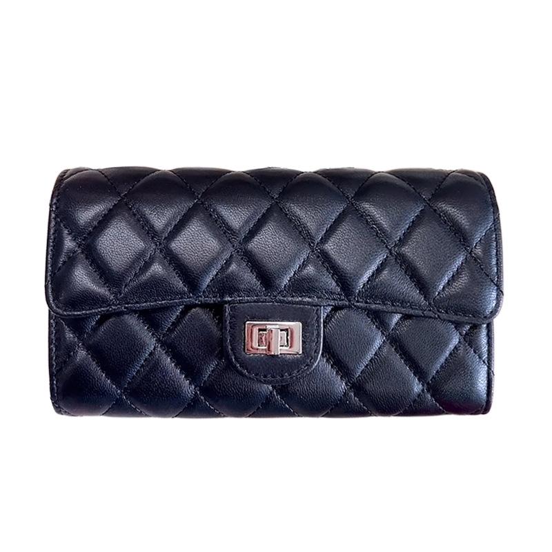 Chain bag Mini small square bag Rhombus long wallet card clip One shoulder cross cross mobile phone bag Female