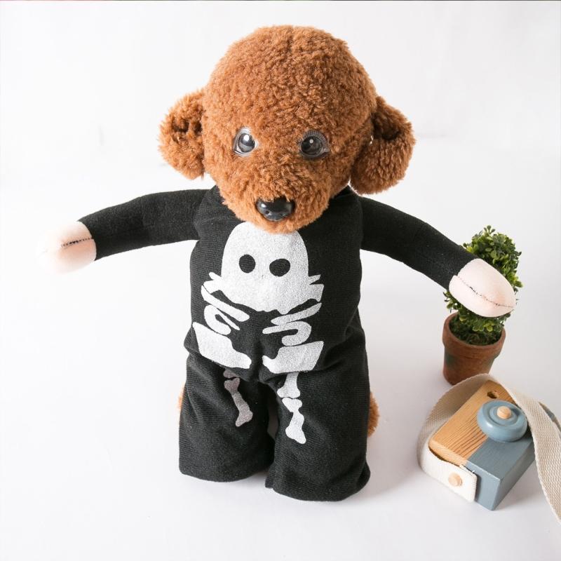 Halloween Coat for Medium Large Dogs Halloween Costume for Dog Funny Skeleton Two-Legged Pullover Clothing