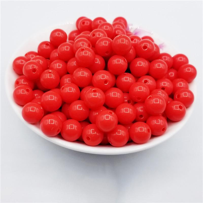 8mm 100/500szt. Solidne Akrylowe Plastikowe Koraliki Rzemieślnicze Prosty Otwór Kolory Cukierkowe dla Dzieci DIY Tworzenie Biżuterii Rzemiosło Akcesoria