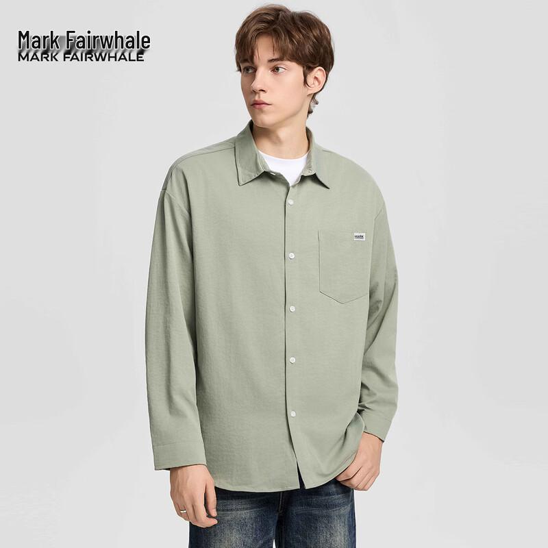 Mark Fairwhale Men s Casual Long Sleeve Solid Shirt 2XL