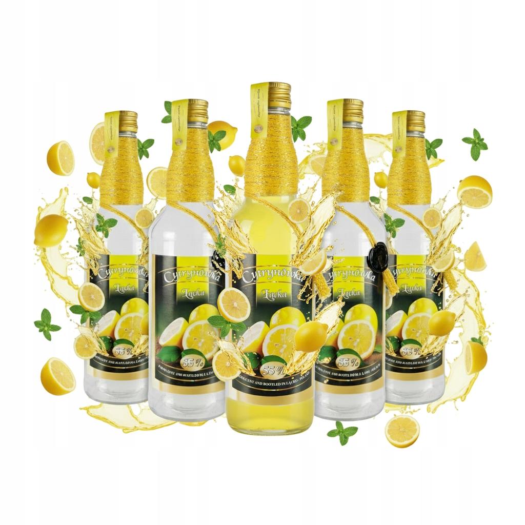 Butelka Ozdobna Cytrynówka Butelki Szklane Monopolowa 500Ml Na Cytrynówkę