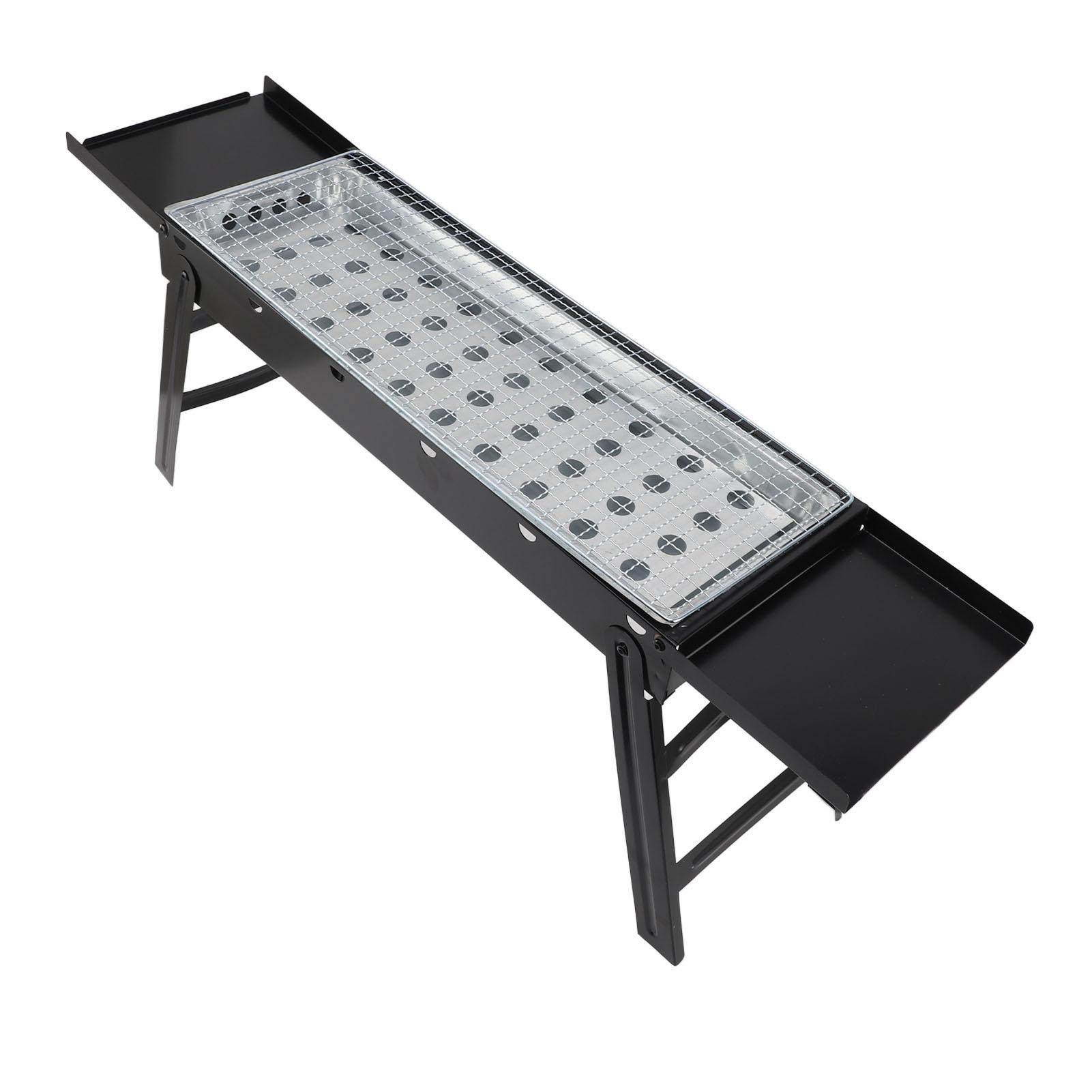 Charcoal Barbecue Grill, Foldable Stainless Steel Laptop Charcoal Barbecue Grill, Even Heating for Parties