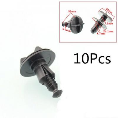 10Pcs Black Car Fender Bumper Tank Engine Cover Fasteners For Jaguar Land Rover