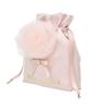de Bag Cotton Candy Drawstring Bag for Grayish Blue [Maison Fleur] Pouch/Drawstring Women,