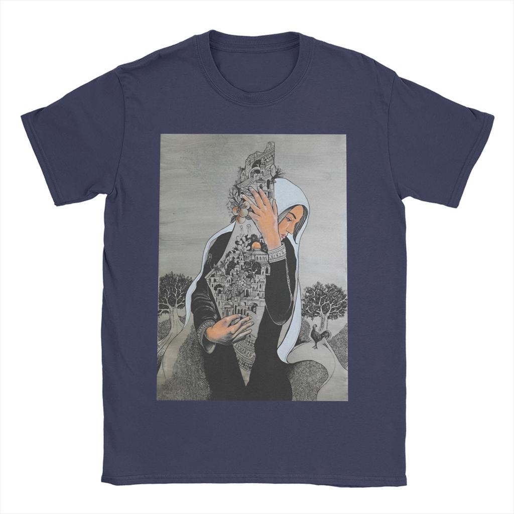 Palestined Woman Keffiye T Shirt Beach Fashion T Shirts Men Pure Cotton O Neck Oversize Tees Short Sleeve Y2K Basic Tshirt